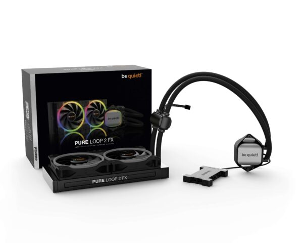 be quiet! PURE LOOP 2 FX 240mm AIO CPU Water Cooler | High Performance AIO | 2 Light Wings 120mm PWM high-speed fans | ARGB Hub | Refillable Port | BW013