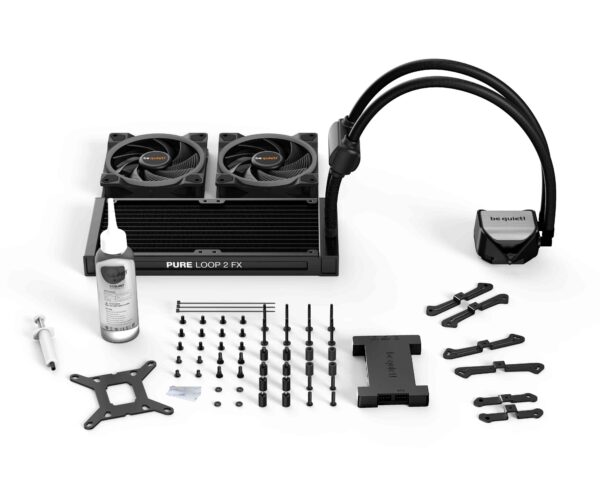 be quiet! PURE LOOP 2 FX 240mm AIO CPU Water Cooler | High Performance AIO | 2 Light Wings 120mm PWM high-speed fans | ARGB Hub | Refillable Port | BW013