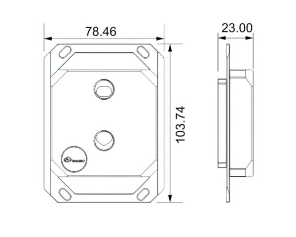 Bykski CPU-XPR-C-M CPU Water Cooling Block - PMMA w/ 5v Addressable RGB (RBW)(for AMD Ryzen 3/5/7/9,AM4/AM3+/AM3)