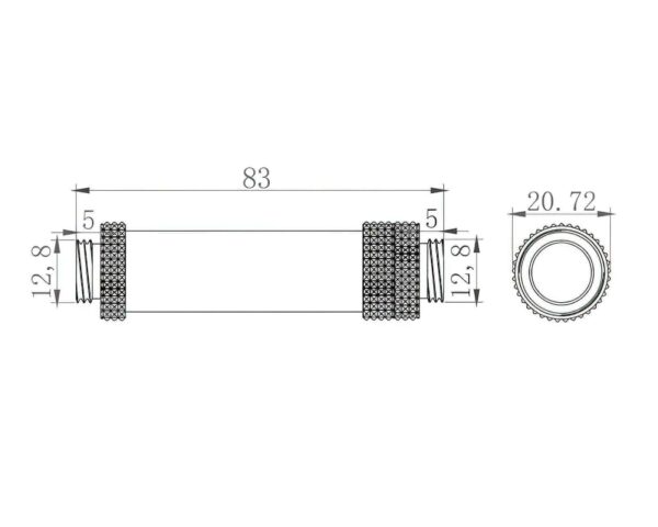 Bykski G 1/4in. SLI/CF Expansion Joint - 83mm-110mm (CC-EXPJ-83-X)