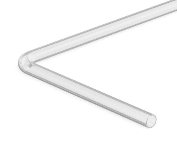 PrimoChill Frosted 90 Degree Pre-Bent 10mm ID x 14mm OD Rigid PMMA/Acrylic Tube - 200mm x 500mm - 4 Pack