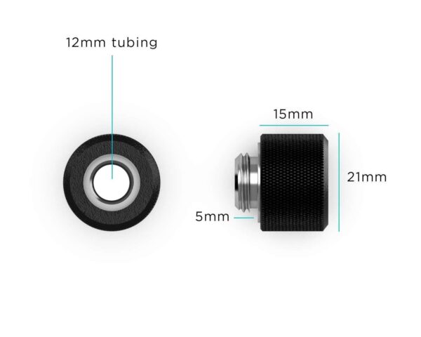 PrimoChill 12mm OD Rigid SX Fitting - 6 Pack