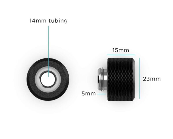 PrimoChill 14mm OD Rigid SX Fitting - 6 Pack