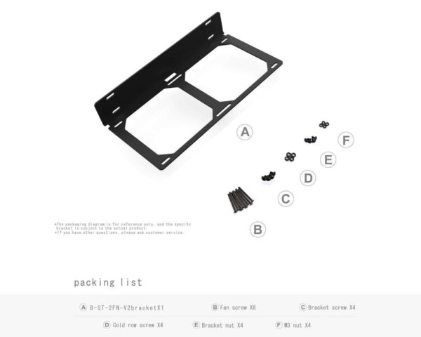 Bykski Radiator DIY Mounting Bracket - 240mm (B-ST-2FN-V2)