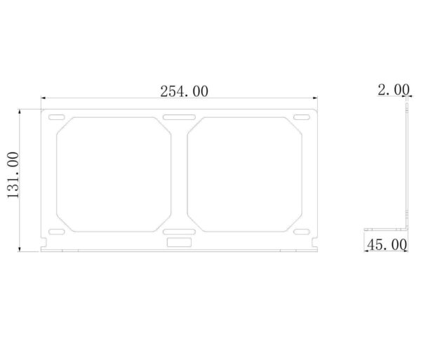 Bykski Radiator DIY Mounting Bracket - 240mm (B-ST-2FN-V2)