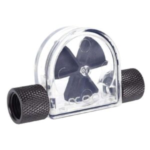 Alphacool Eisfluegel Flow Indicator, Black Fins, Clear Body