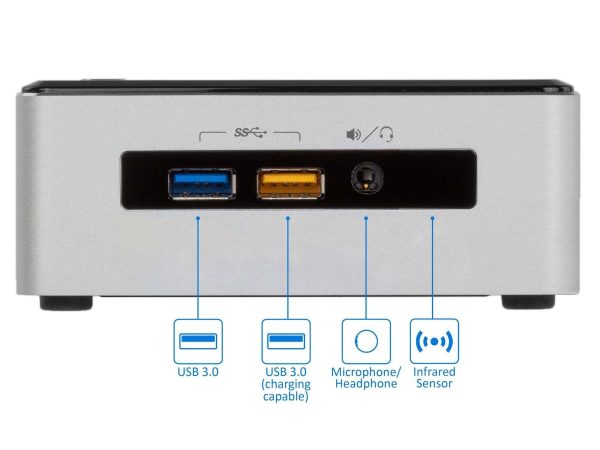 Intel NUC5i3RYH Mini PC, Intel Core i3-5005U 2.0GHz, 16GB RAM, 1TB NVMe SSD + 1TB HDD, Mini DisplayPort, Mini HDMI, Wi-Fi, Bluetooth, Windows 10 Pro