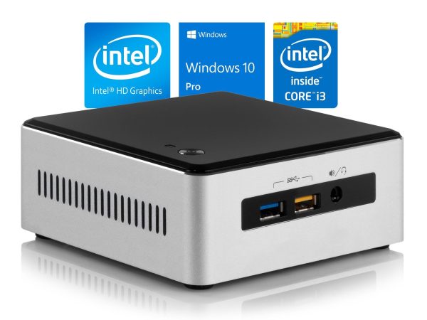 Intel NUC5i3RYH Mini PC, Intel Core i3-5005U 2.0GHz, 8GB RAM, 2TB NVMe SSD + 1TB HDD, Mini DisplayPort, Mini HDMI, Wi-Fi, Bluetooth, Windows 10 Pro