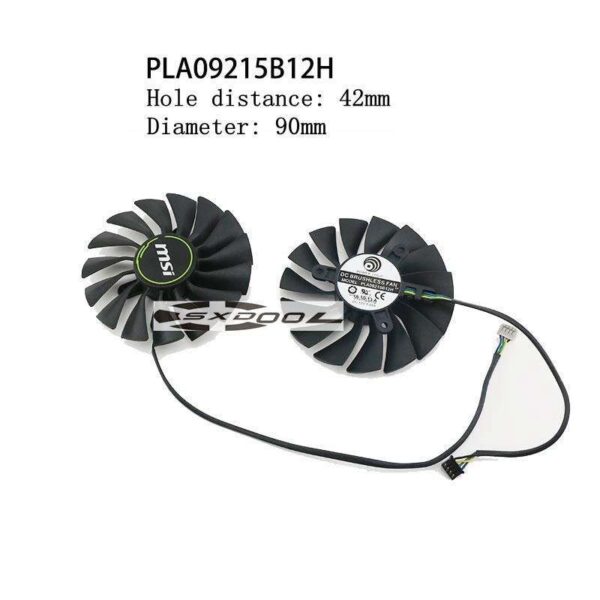 A pair cooler For MSI RTX2080 2080S 2080Ti VENTUS fan PLA09215B12H Graphics card cooling fan original