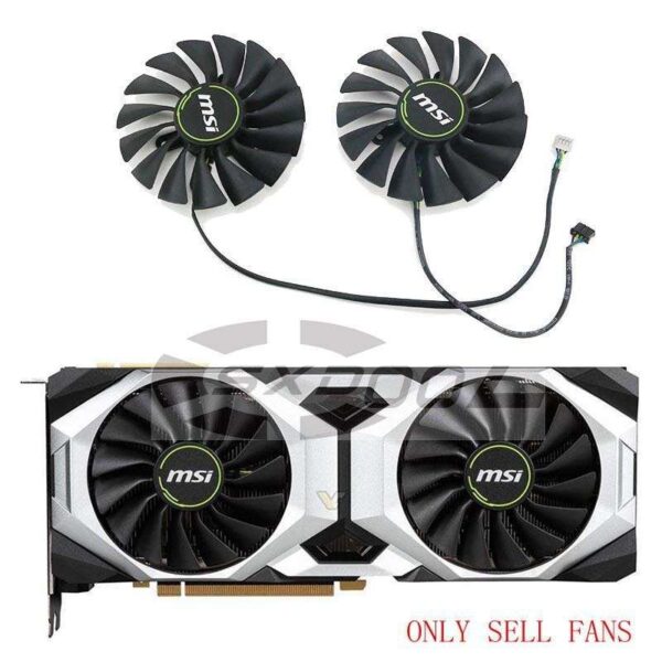 A pair cooler For MSI RTX2080 2080S 2080Ti VENTUS fan PLA09215B12H Graphics card cooling fan original