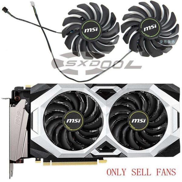 1 Pair For MSI GeForce RTX 2060 2070 2080 2080S XS 2070S 2060S SUPER-VENTUS-GP-OC PLD09210S12HH graphics  cooling fan