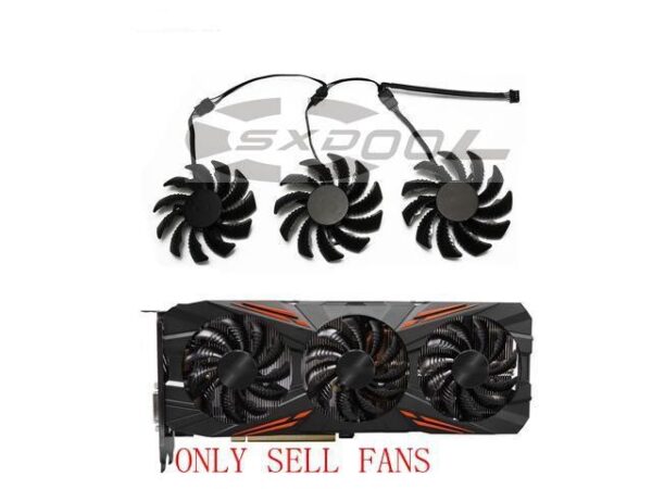 75mm PLD08010S12H 0.35A For Gigabyte AORUS GTX 1060 1070 1080 G1 GTX 1070Ti 1080Ti 960 980Ti cooling fan