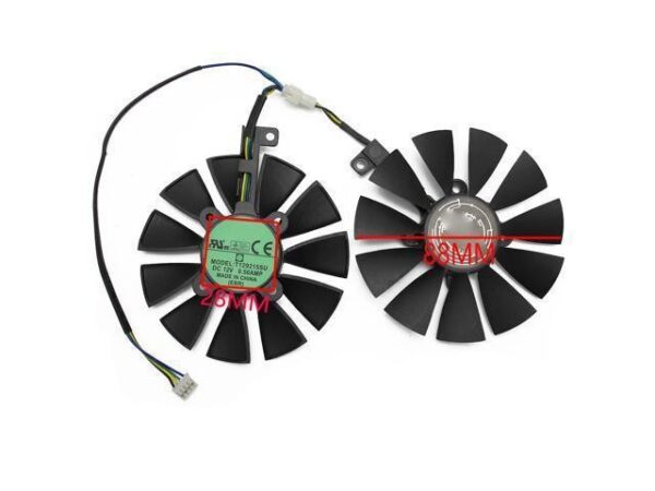 88mm T129215SU 0.50A For ASUS GTX1060 1070 Ti RX 470 570 580 Dual OC cooling fan a pair