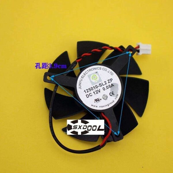 For Sapphire X1300 HD4650 HD3650 graphics card cooling fan 125010-SL2 ZP DC12V 45mm 2-wire cooler