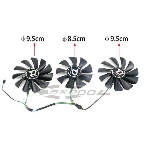 For DATALAND RX 5600XT 5700XT 5700 X Ares X War Demon Mute graphics card fan A set of three