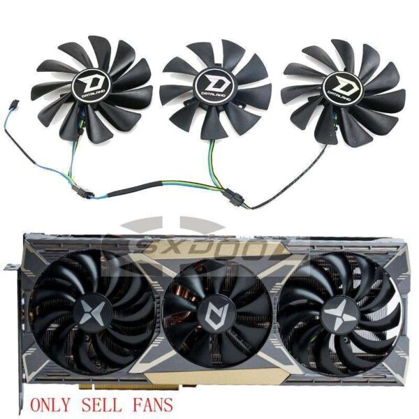 For DATALAND RX 5600XT 5700XT 5700 X Ares X War Demon Mute graphics card fan A set of three