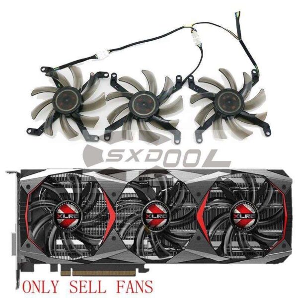 For Leadtek / Renaissance PNY LEADTEK ManLI GTX 1080ti graphics card cooling fan T129215SU 3pcs a lot