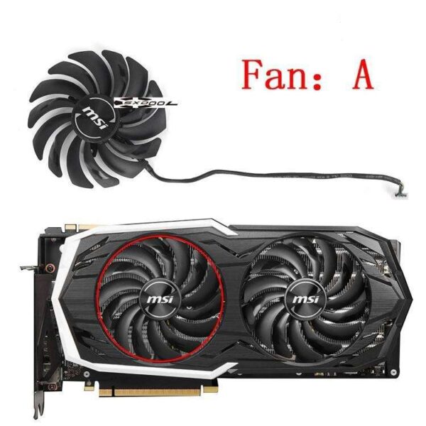 For MSI GeForce RTX 2070 SUPER ARMOR OC Graphics Card Fan PLD10010B12HH DC12V 95mm