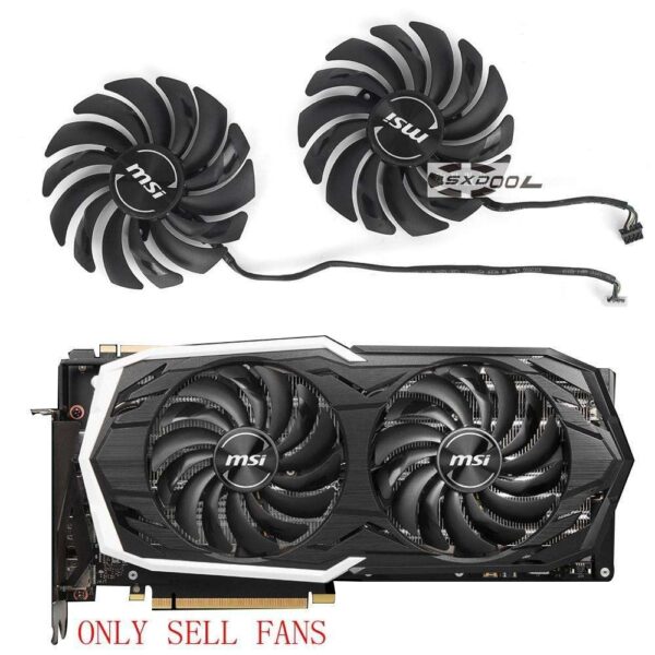 For MSI GeForce RTX 2070 SUPER ARMOR OC Graphics Card Fan PLD10010B12HH DC12V 95mm