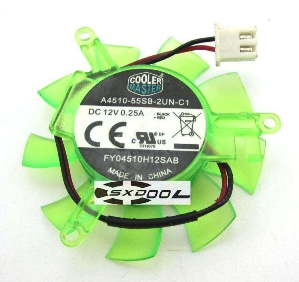 For cooler master A4510-55SB-2UN-C1 FY04510H12SAB graphics card cooling fan 12V 0.25A