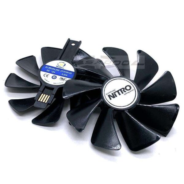 For Sapphire RX580 RX588 570 480 470 Graphics cooler 95mm CF1015H12D DC12V Platinum/Super Platinum/Overseas Version cooling fan (1 Pair)