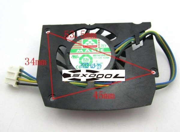 Original MAGIC MBT4412HB-W09 12V 0.24A 4-wire PWM graphics card cooling fan