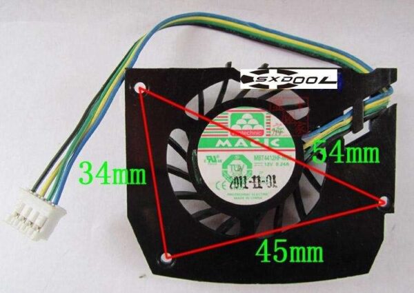 For Leadtek Quadro K600 Q600 Graphics Card Cooling Fan MBT4412HF-W09 12V 0.24A 4-wire 4-pin