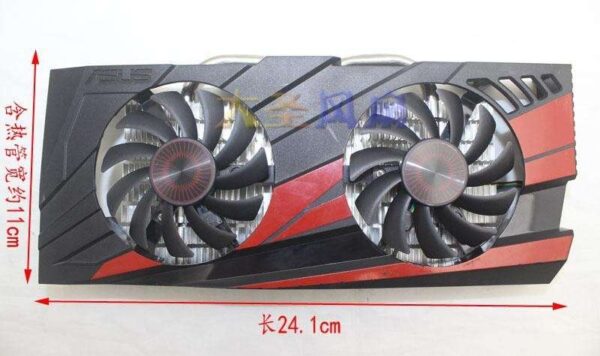 Original For ASUS GTX960 GTX 1060 graphics card cooler curved fan blade (radiator + fan)