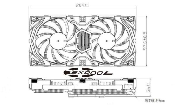 For Inno3D GTX960 1070 Gaming Extreme Edition, graphics card radiator, copper bottom 4 heat pipes 58mm holes