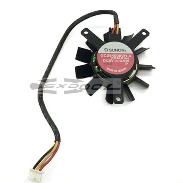 SUNON GC054008VH-8 5V, 27mm x 35mm x 35mm pitch, 37mm diameter graphics card small fan