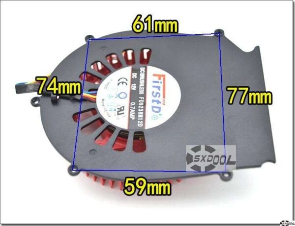 FirstD FD9238M12D 12V 0.7A VGA fan with black bracket 5 mounting-holes, New ATI turbo graphics card fan PWM ball bearing cooler