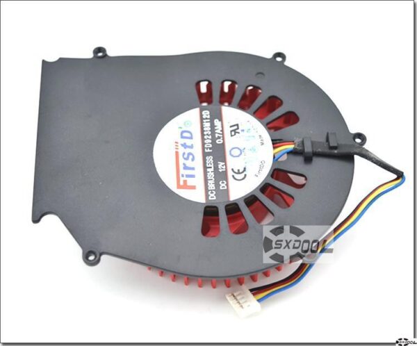 FirstD FD9238M12D 12V 0.7A VGA fan with black bracket 5 mounting-holes, New ATI turbo graphics card fan PWM ball bearing cooler