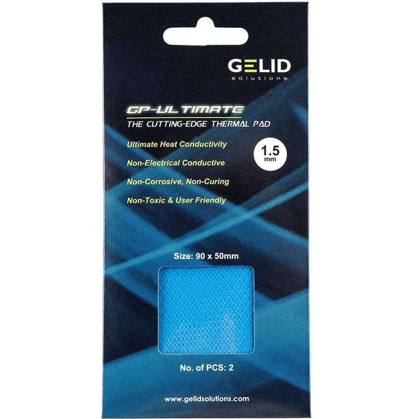 Gelid Solutions GP-Ultimate 15W- Thermal Pad 90x50x1.5mm. Excellent Heat Conduction, Ideal Gap Filler. Easy Installation