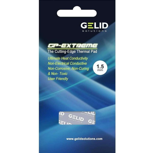 Gelid Solutions GP-Extreme 12W-Thermal Pad 80x40x1.5mm. Excellent Heat Conduction, Ideal Gap Filler. Easy Installation - 1 Pack