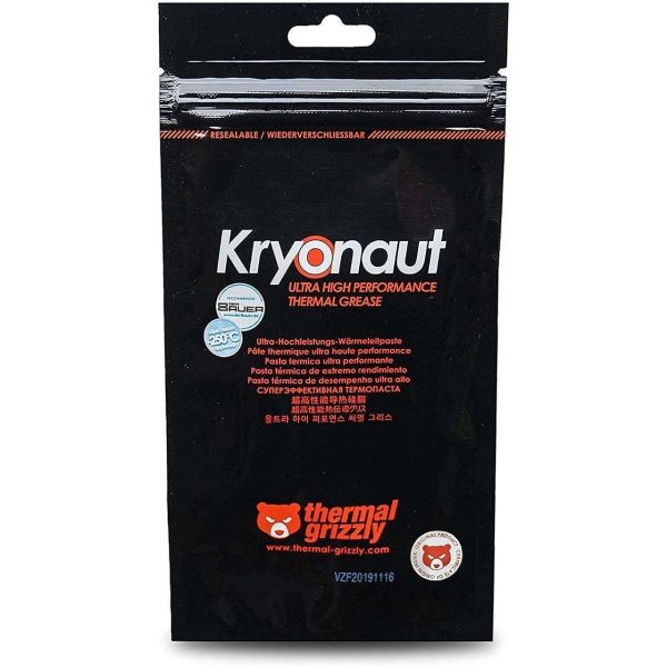 Thermal Grizzly Kryonaut The High Performance Thermal Paste for Cooling All Processors, Graphics Cards and Heat Sinks in Computers and Consoles