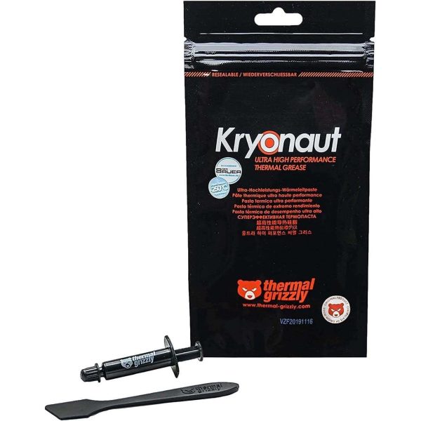 Thermal Grizzly Kryonaut The High Performance Thermal Paste for Cooling All Processors, Graphics Cards and Heat Sinks in Computers and Consoles