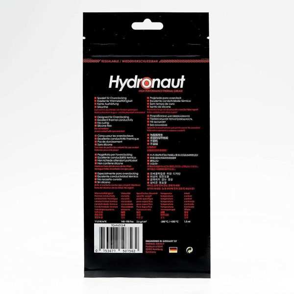 Thermal Grizzly Hydronaut - Conductive, High Performance Thermal Paste - Extensive for air cooling systems, water cooling, for all heatsinks CPU and GPU 3.9g