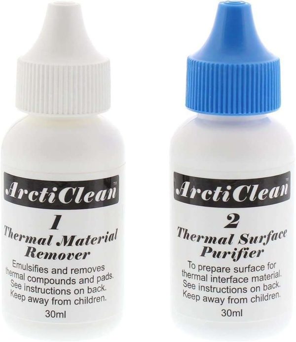 ArctiClean 60ml Kit 1 & 2 Thermal Grease Paste Compound Remover and Purifier