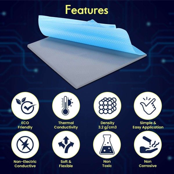 Gelid Solutions Ultimate GP-Ultimate-Thermal Pad 120x120x1.5mm. Excellent Heat Conduction, Ideal Gap Filler. Easy Installation Thermal Conductivity 15W - 1 Pack