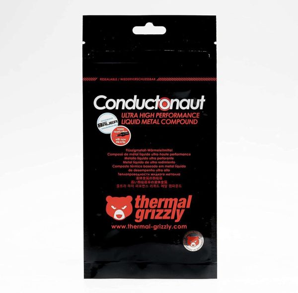 Thermal Grizzly Conductonaut - Aluminum, Thermal Paste Based on Liquid Metal - Not Suitable for Large Cooling Systems - Liquid Metal Thermal Paste for Cooling The CPU, GPU (5 Gram)