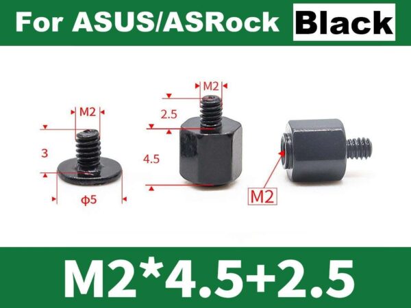 M.2 PCIe NVMe NGFF SSD Mounting Screws Hex Nuts Standoff Kits for ASUS Gigabyte ASRock MSI Motherboards,40pcs