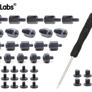 M.2 PCIe NVMe NGFF SSD Mounting Screws Hex Nuts Standoff Kits for ASUS Gigabyte ASRock MSI Motherboards,40pcs