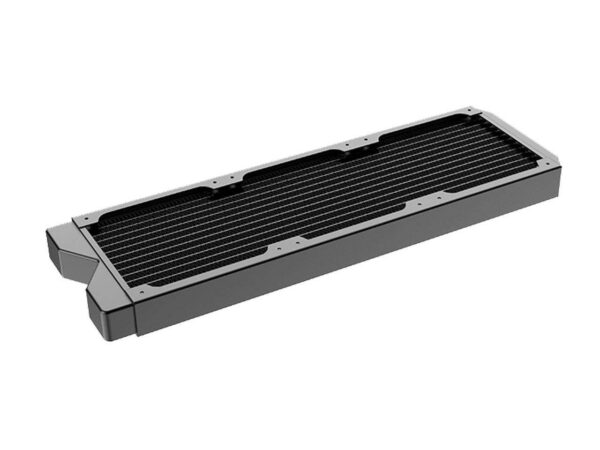 360mm Water Cooling Radiator, 12 Tubes Copper Water Cooler for Computer CPU Heat Sink - Liquid Heat Exchanger Dual G1/4 Thread, 1.06 inch Thickness, Black