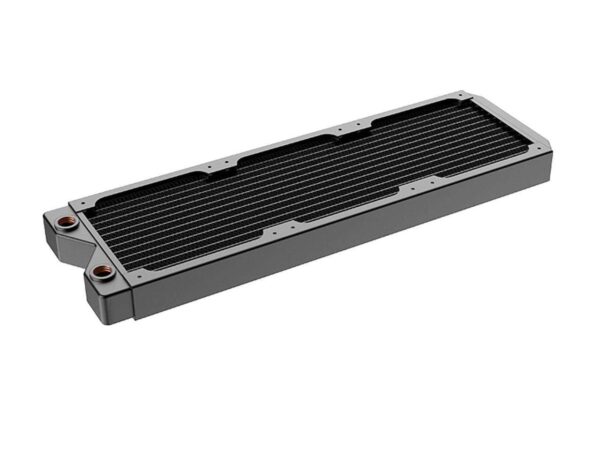 360mm Water Cooling Radiator, 12 Tubes Copper Water Cooler for Computer CPU Heat Sink - Liquid Heat Exchanger Dual G1/4 Thread, 1.06 inch Thickness, Black