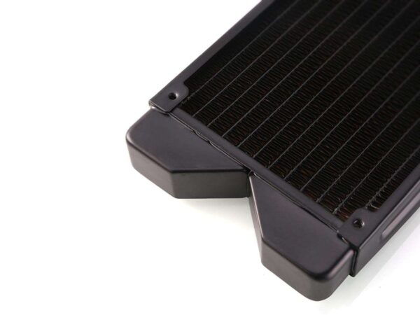 360mm Water Cooling Radiator, 12 Tubes Copper Water Cooler for Computer CPU Heat Sink - Liquid Heat Exchanger Dual G1/4 Thread, 1.06 inch Thickness, Black