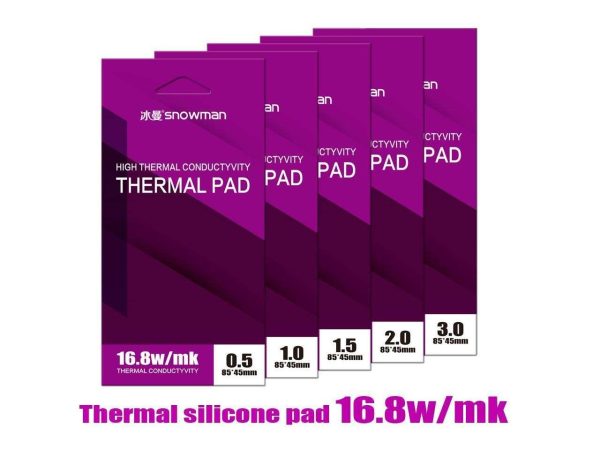 High Performance 16.8 W/mK Thermal Pad , 85x45x0.5mm, Non Conductive Silicone Thermal Pads for Laptop Heatsink/GPU/CPU/LED Cooler