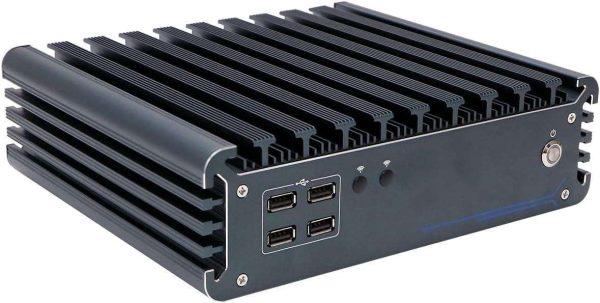 Partaker Fanless Industrial PC, Mini Computer, IPC, Core I7 1255U, Windows 11 Pro, I15, 4 x HDMI, 2 x LAN, 4 x COM COM1/2 for RS232/RS485, TPM2.0, 32G RAM, 1TB SSD