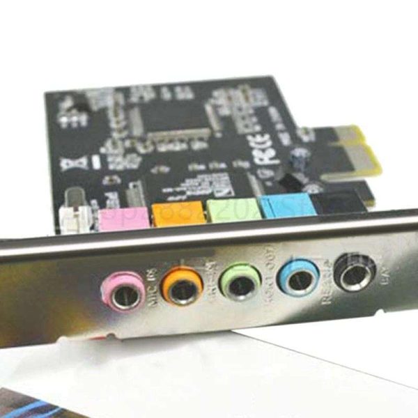 New PCI-E Sound Card 5.1Channels CMI8738 Express Built-in Sound Card for PC Computer Extension Card Random Color