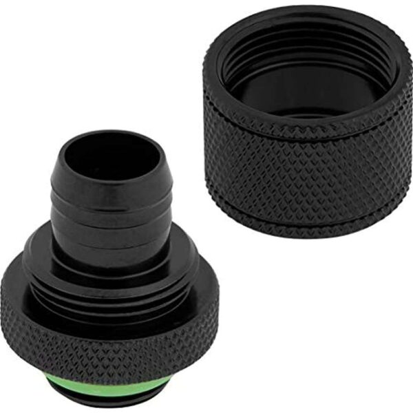 Corsair Hydro X Series XF Compression 10/13mm (3/8" / 1/2") ID/OD Fittings, Black, 4-pack