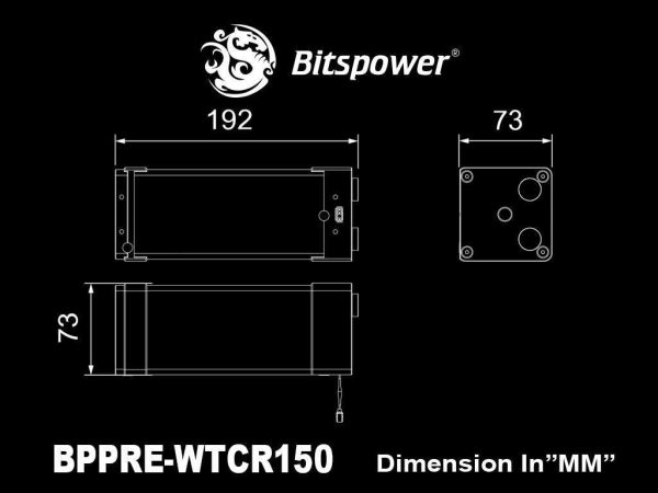 Bitspower Premium Cuboid Reservoir 150